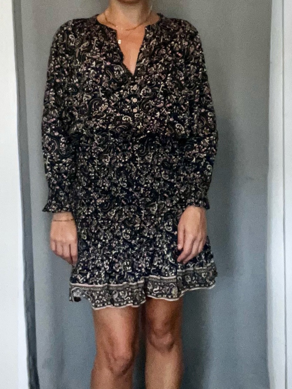 VERONICA BEARD Karlina Paisley Smocked dress